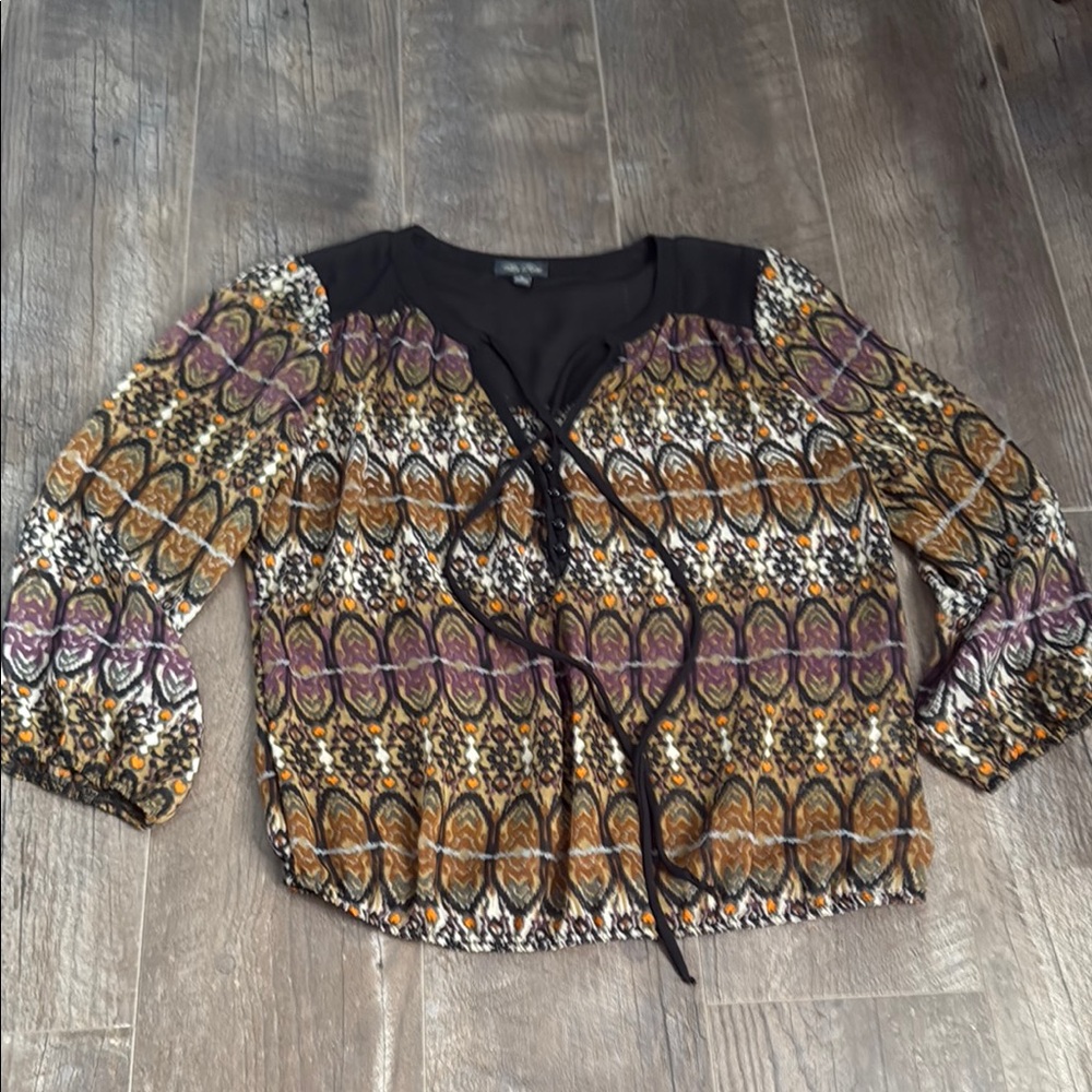 Lily Rose Multicolor Patterned Blouse
